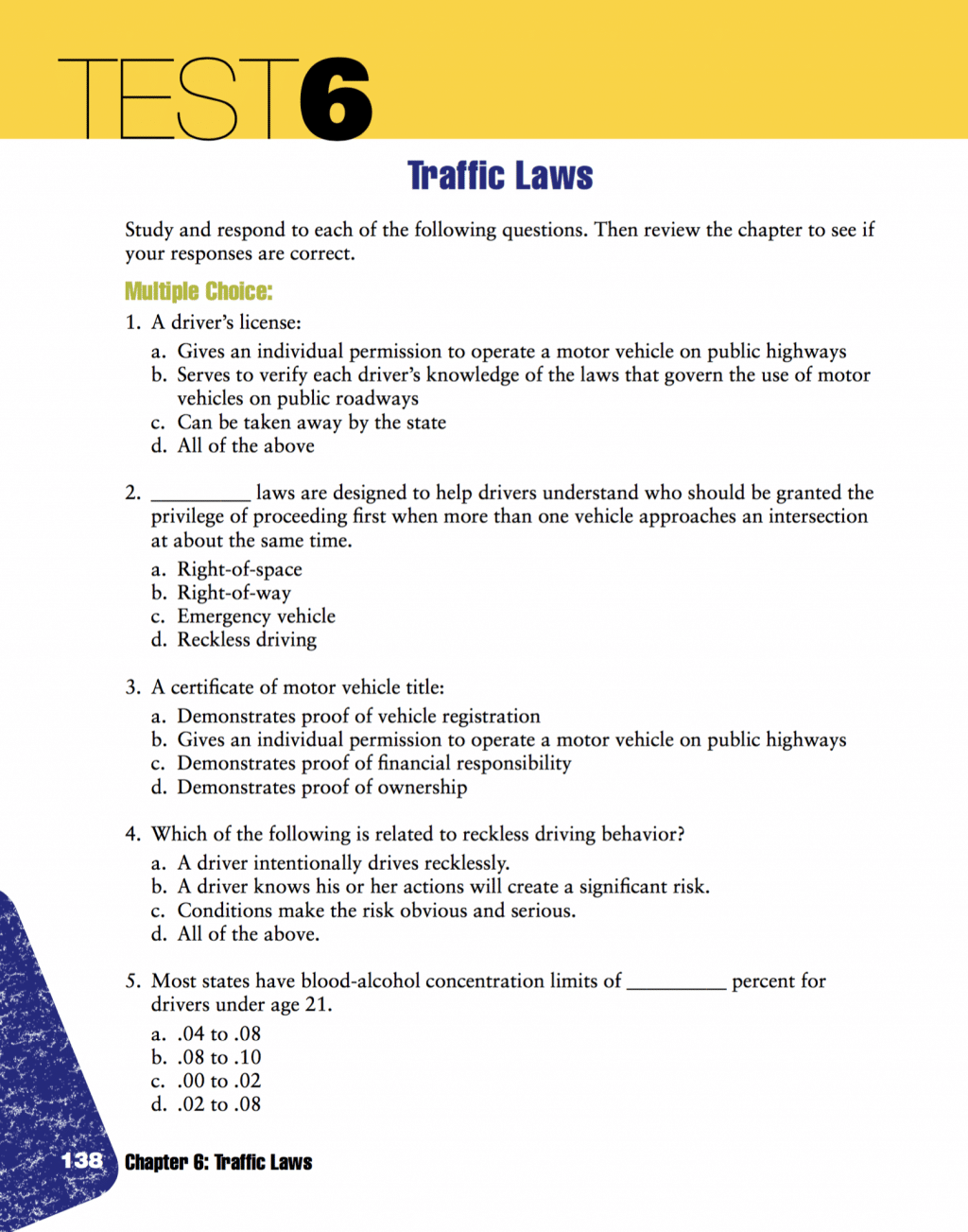 texas driving test practice questions free